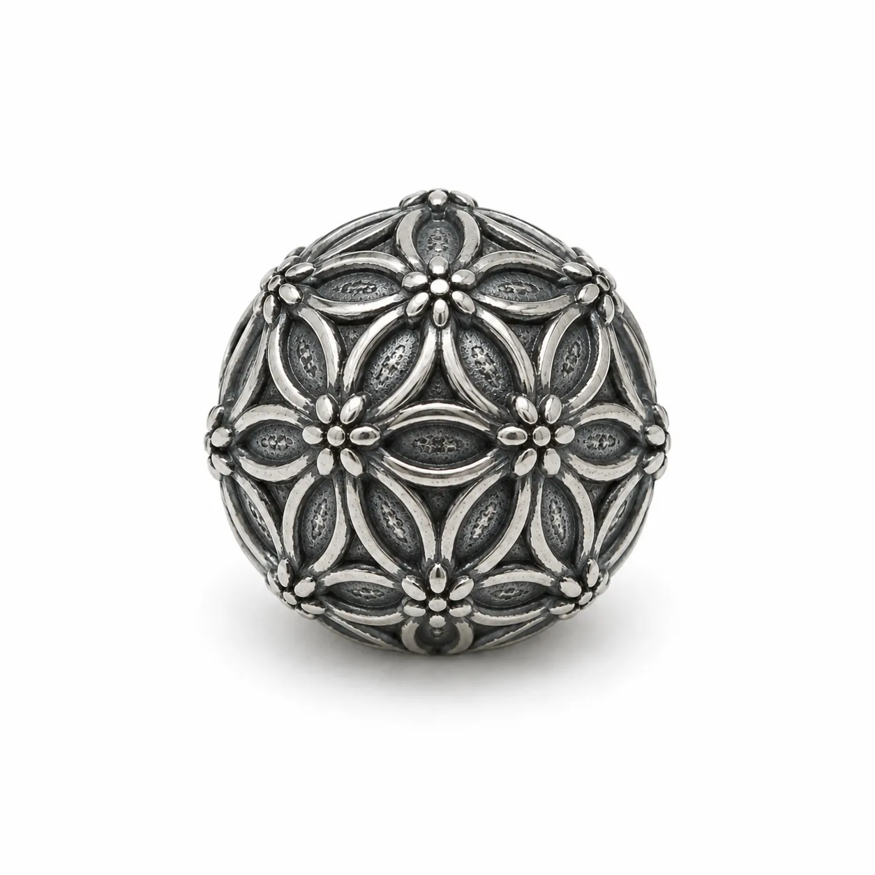 Fleur de Vie — Non sertie · Argent vieilli